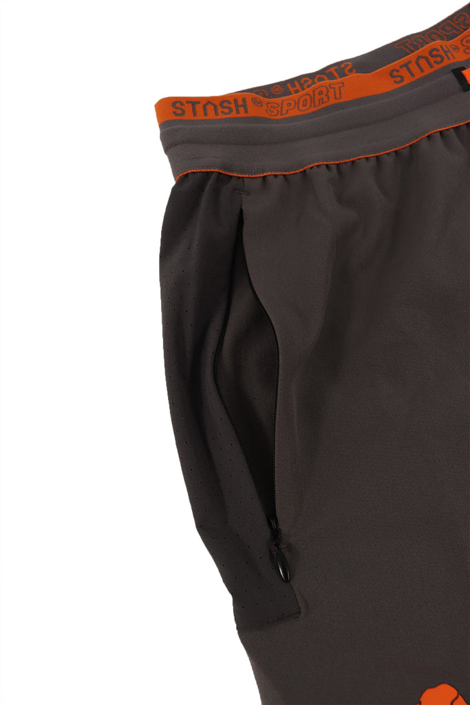 "ACTIVE" CHARCOAL SPORTS SHORTS