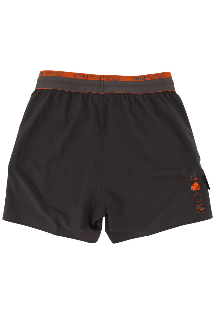 "ACTIVE" CHARCOAL SPORTS SHORTS