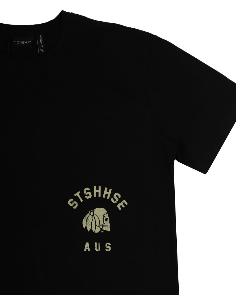 "ARCH" BLACK REGULAR TEE