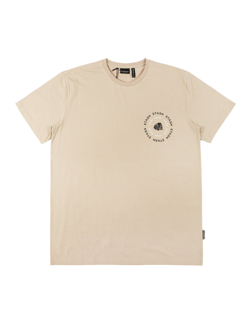 "CENTRIC" TAUPE REGULAR TEE