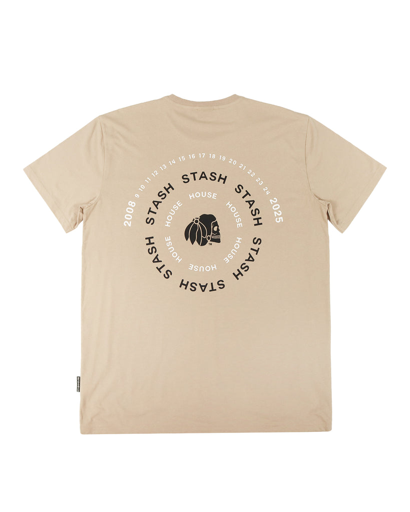 "CENTRIC" TAUPE REGULAR TEE