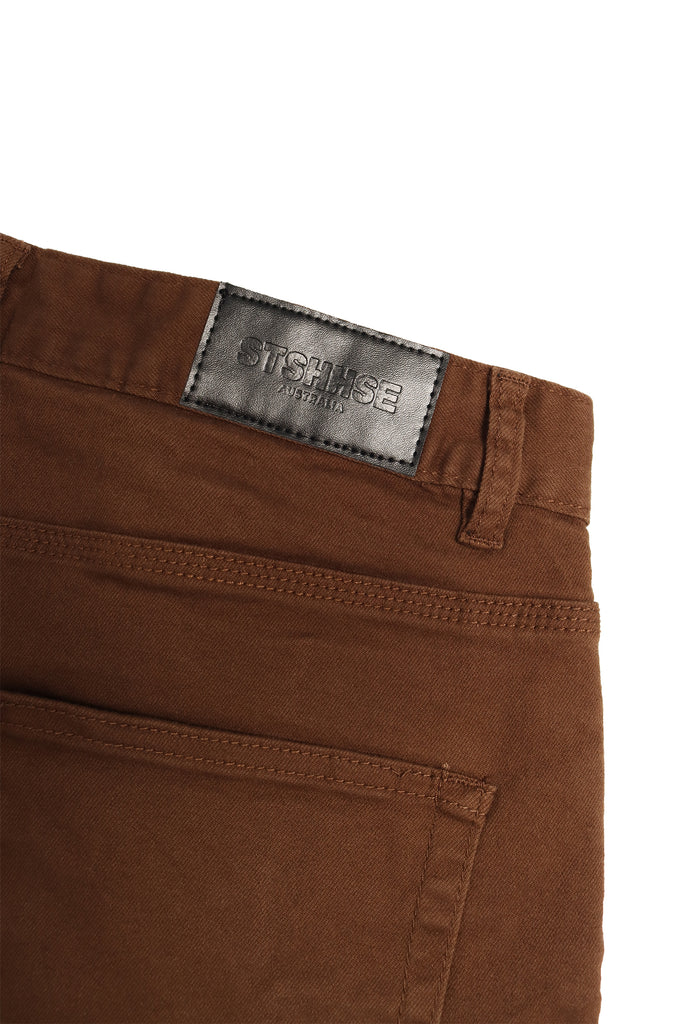 “CLASSIC” MOCHA DENIM SHORT