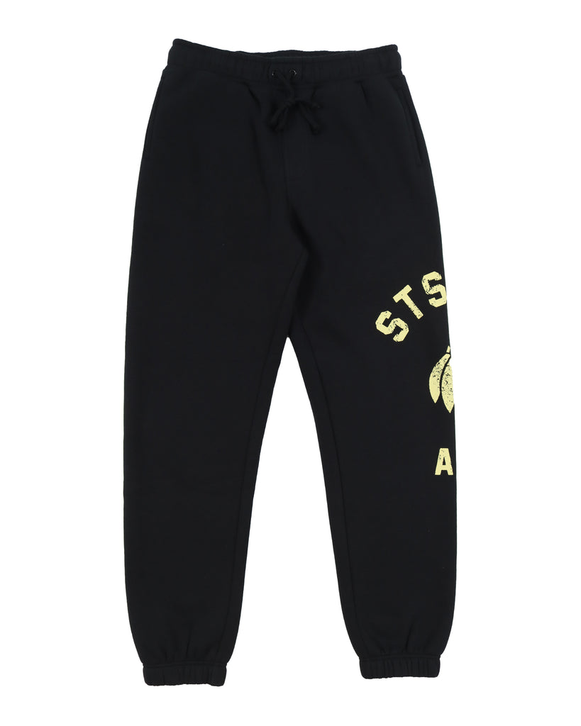 "ARCH" BLACK CLASSIC FIT TRACK PANTS