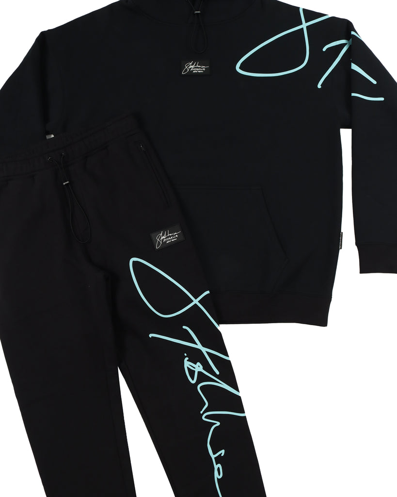 "AUTOGRAPH" BLACK CLASSIC FIT TRACK PANTS