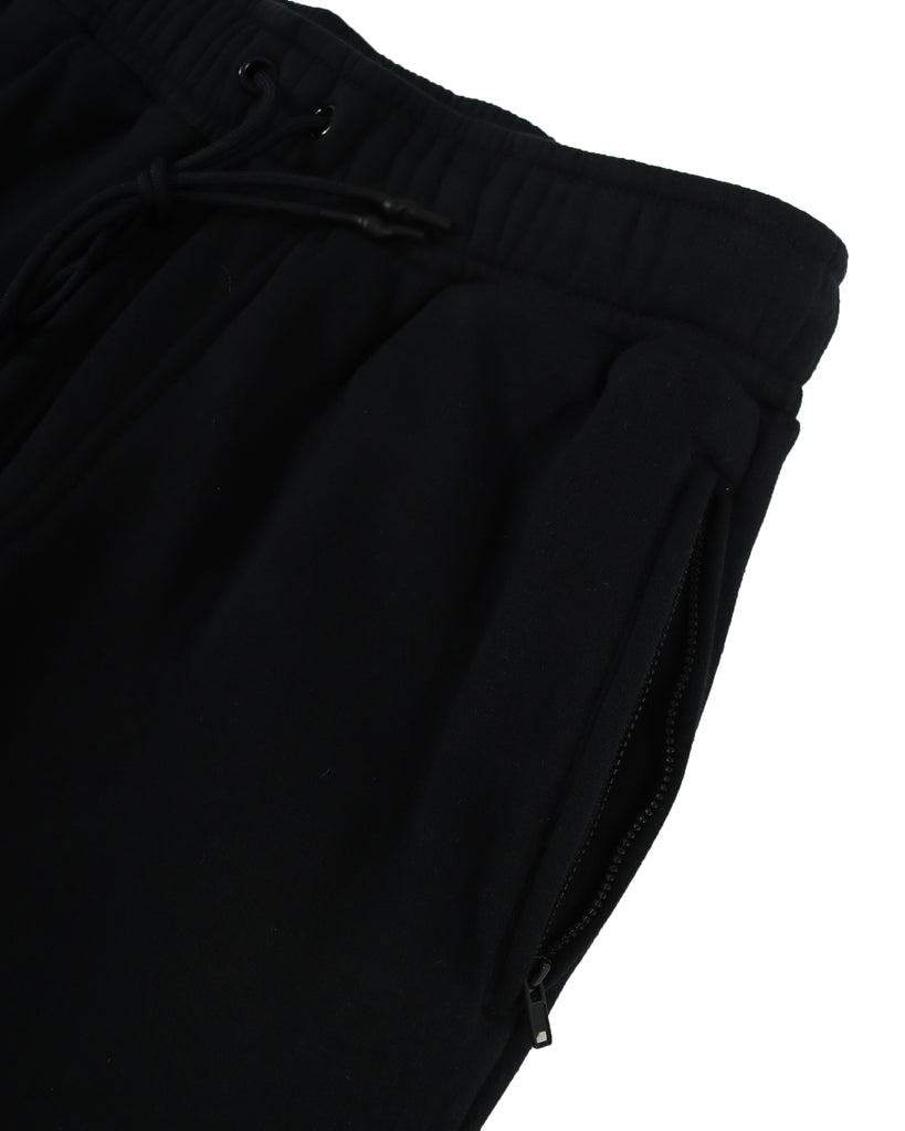 "ESSENTIAL" BLACK CLASSIC FIT TRACK PANTS