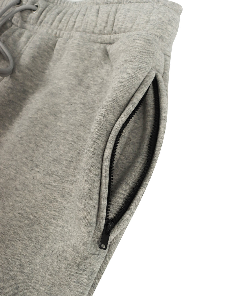 "ESSENTIAL" GREY MARLE CLASSIC FIT TRACK PANTS