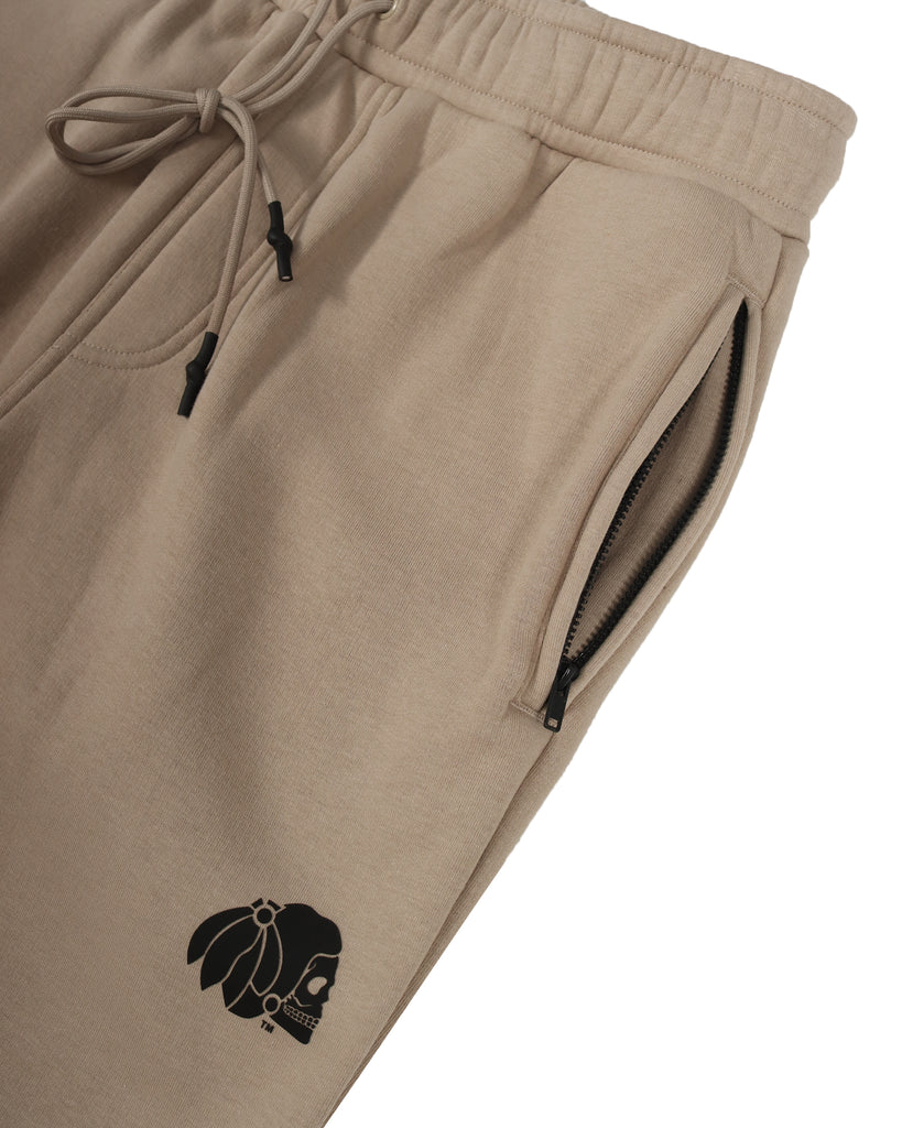 "ESSENTIAL" TAUPE CLASSIC FIT TRACK PANTS