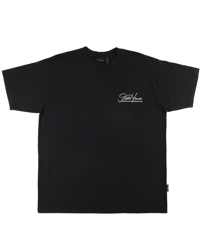 "ESTABLISHED" BLACK CLASSIC FIT TEE (SS25)