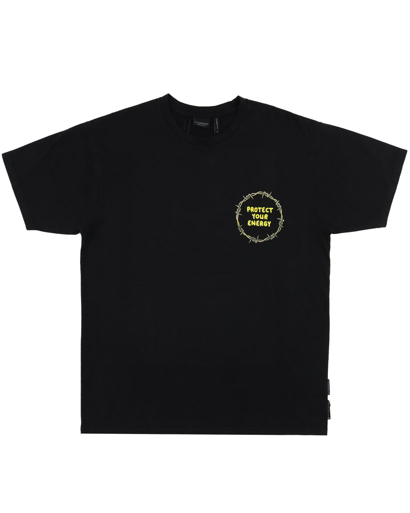 "ENERGY" WASHED BLACK CLASSIC FIT TEE (SPRING 24)