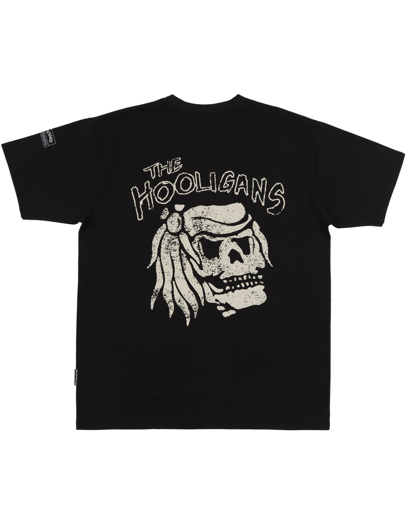 "HOOLIGANS" BLACK CLASSIC FIT TEE (SPRING 24)