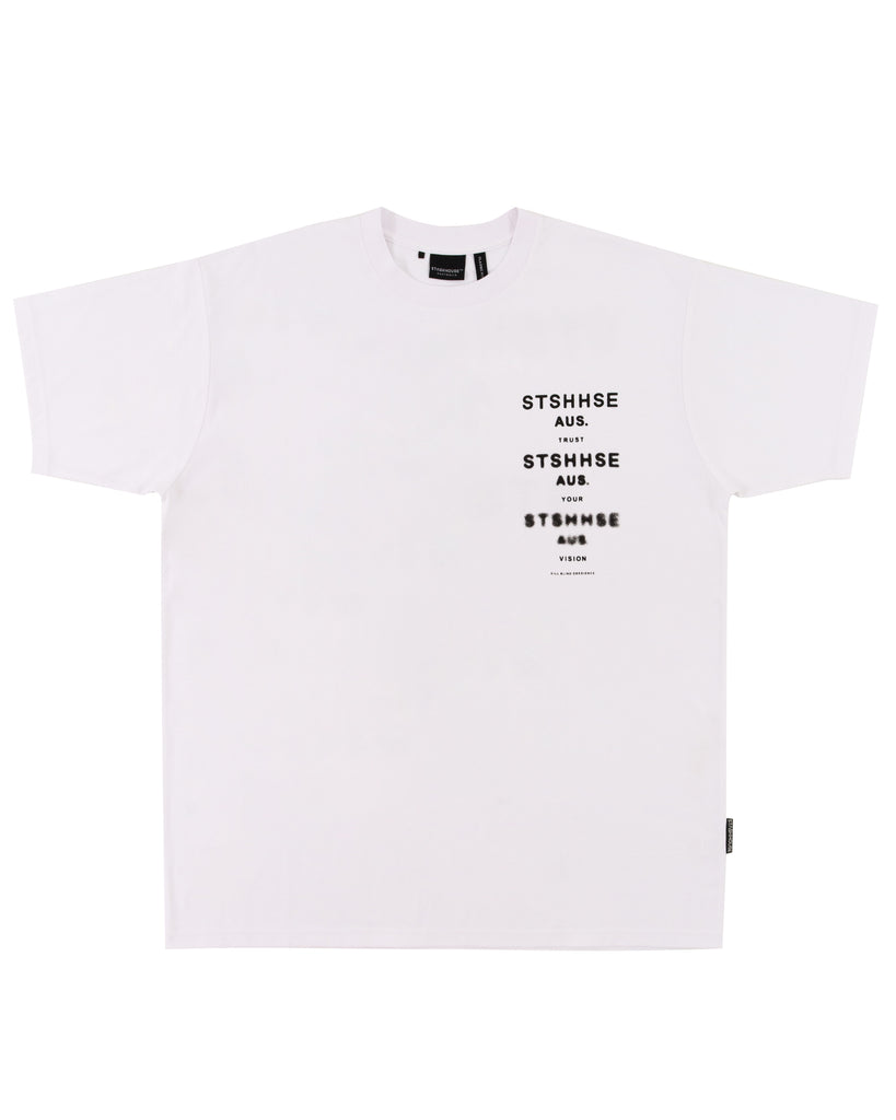 "VISION" WHITE CLASSIC FIT TEE (SS25)