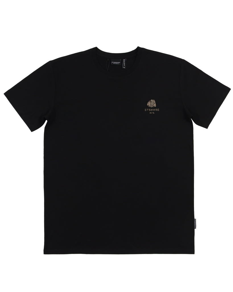 "FUNDAMENTALS SPRING" BLACK REGULAR TEE (SPRING 24)