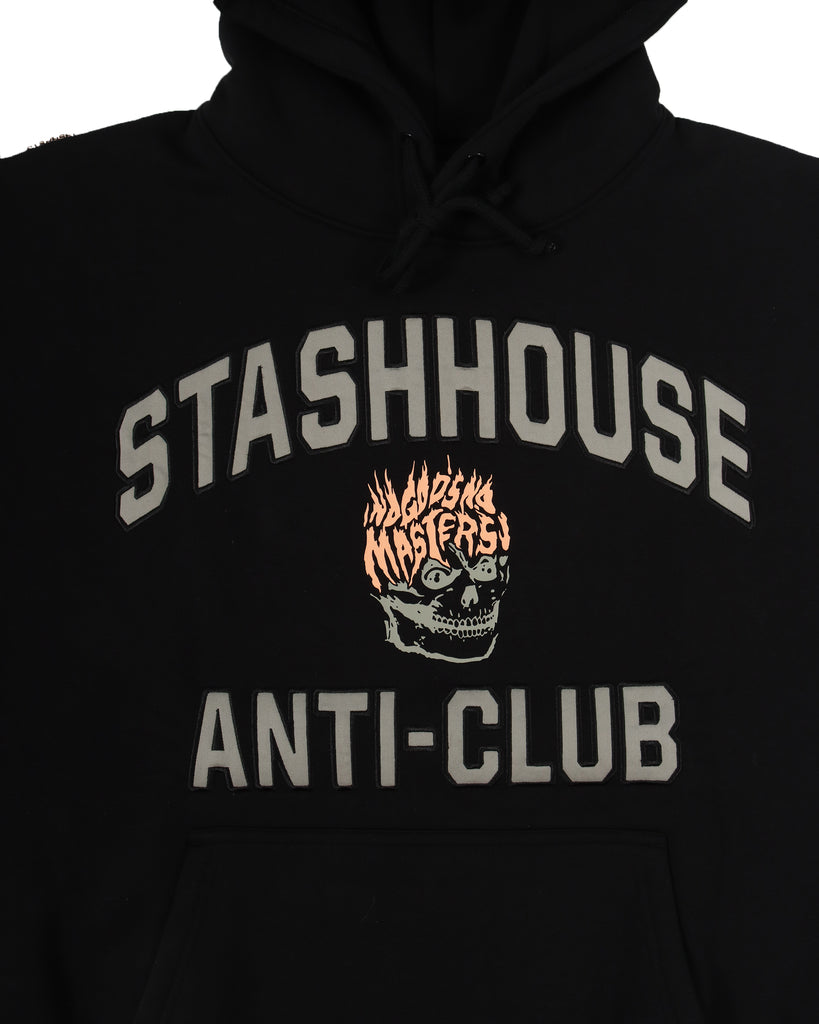 "ANTI CLUB" BLACK PULLOVER HOOD