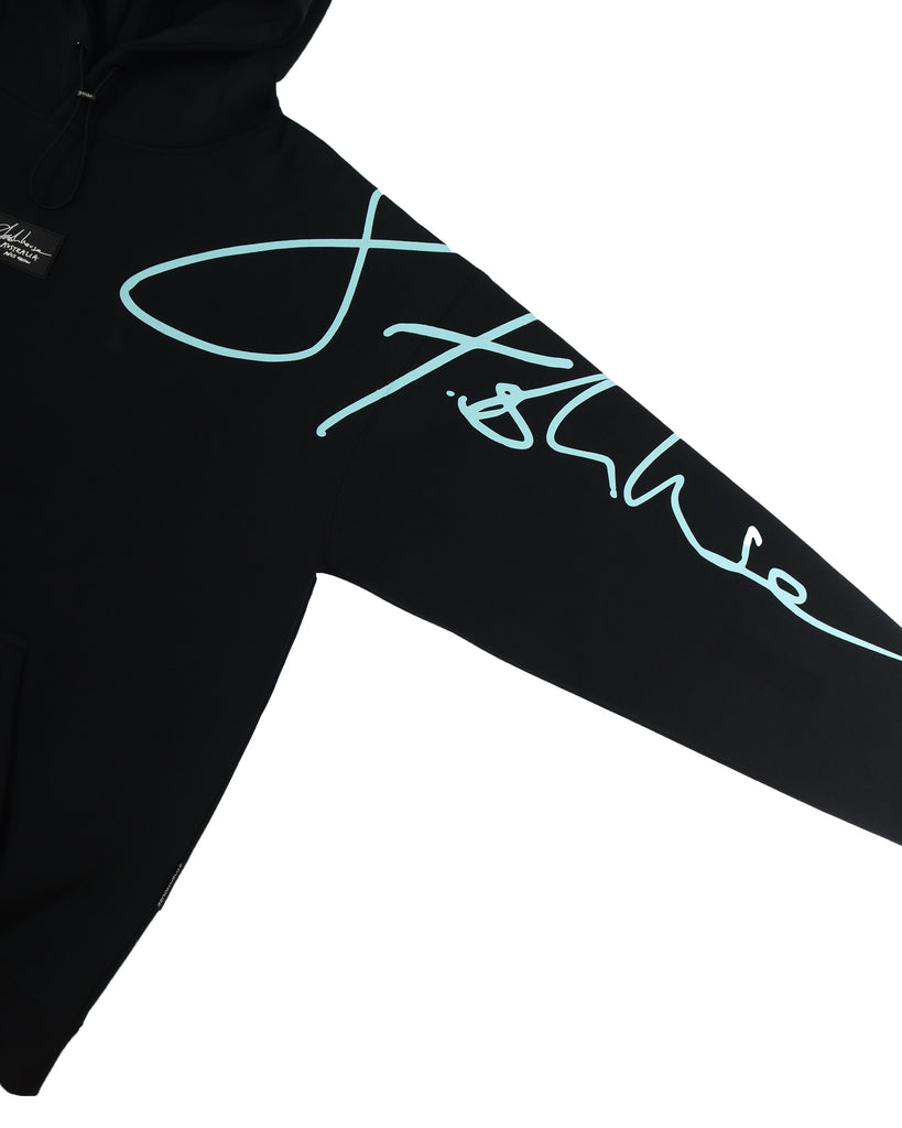 "AUTOGRAPH" BLACK PULLOVER HOOD