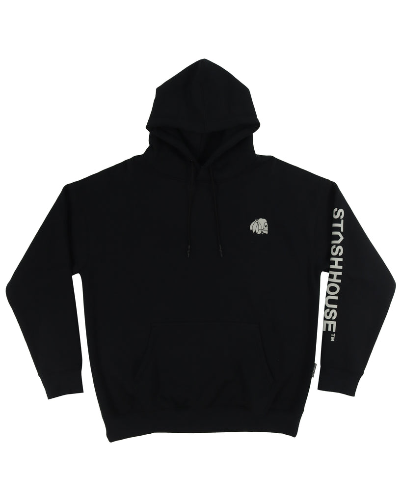 "ESSENTIAL" BLACK PULLOVER HOOD