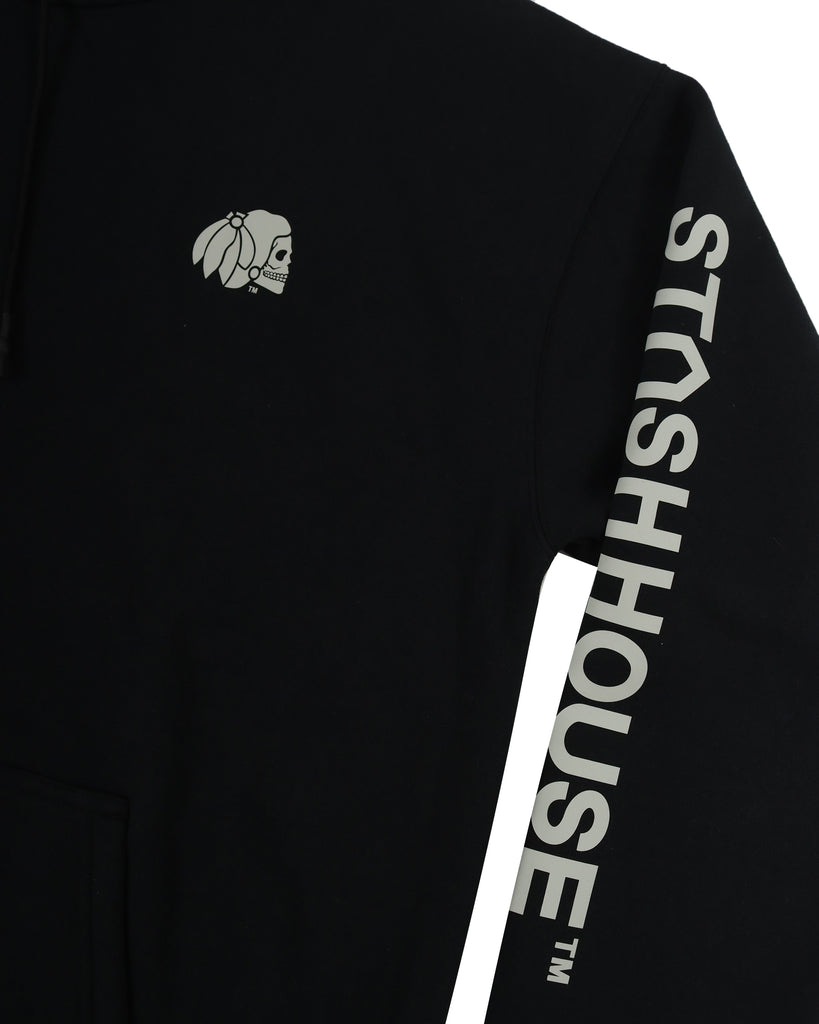 "ESSENTIAL" BLACK PULLOVER HOOD