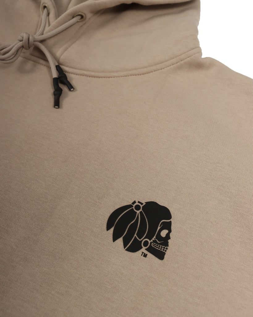 "ESSENTIAL" TAUPE PULLOVER HOOD