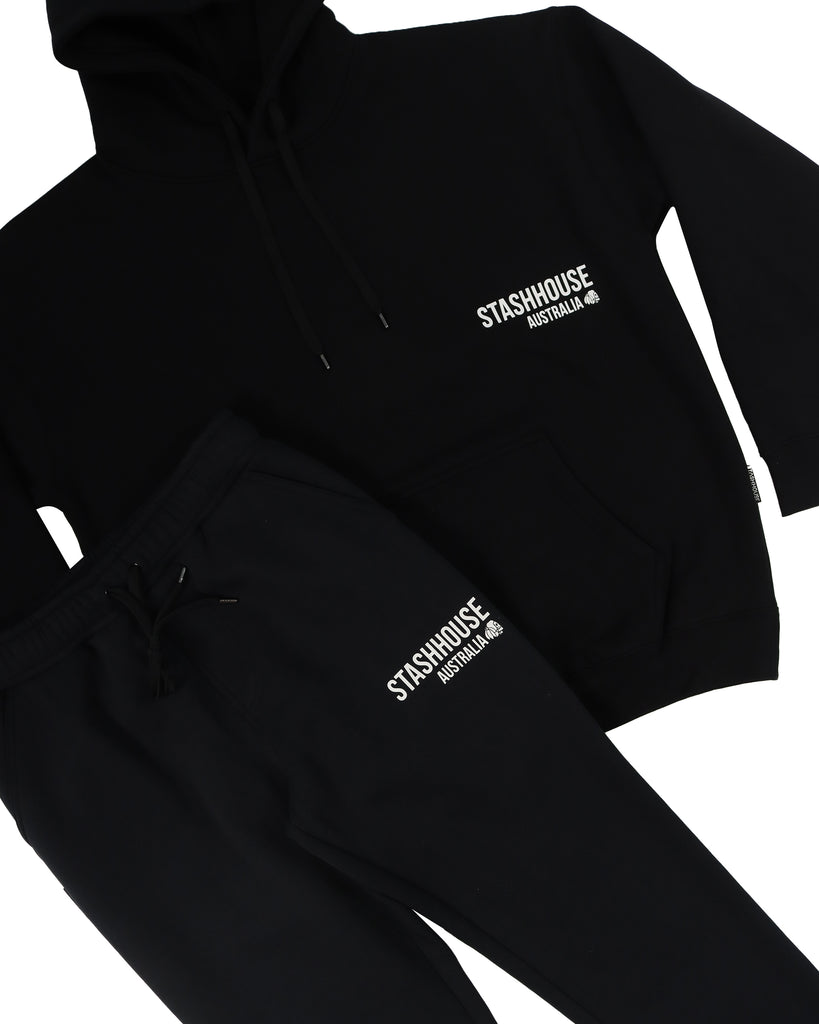 "EVERYDAY" BLACK PULLOVER HOOD