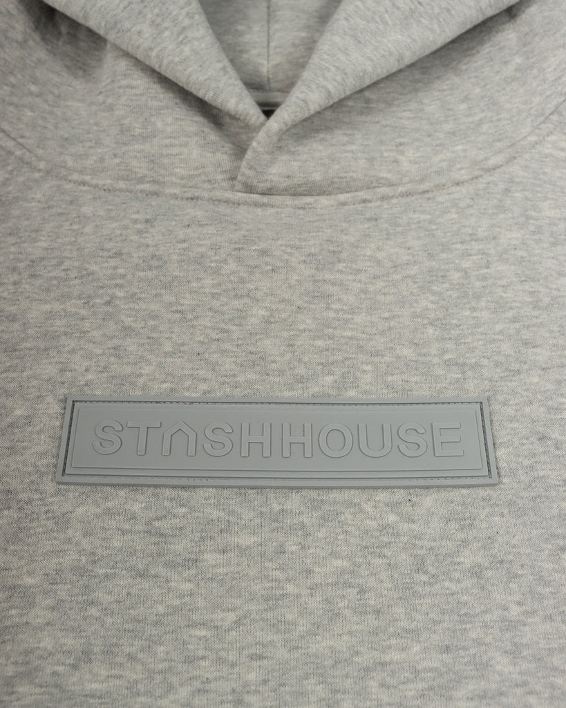 "PREMIUM" GREY MARLE PULLOVER HOOD