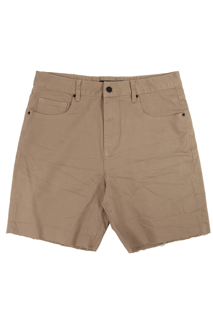 “CLASSIC” TAUPE DENIM SHORT