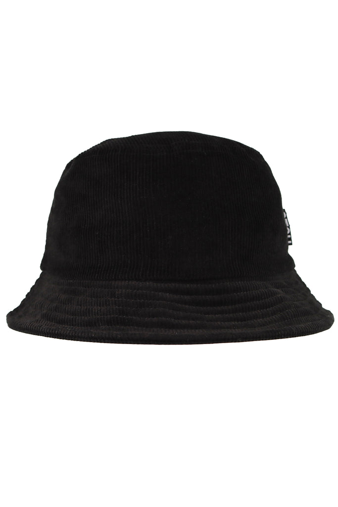 "BAR" BLACK CORD BUCKET HAT