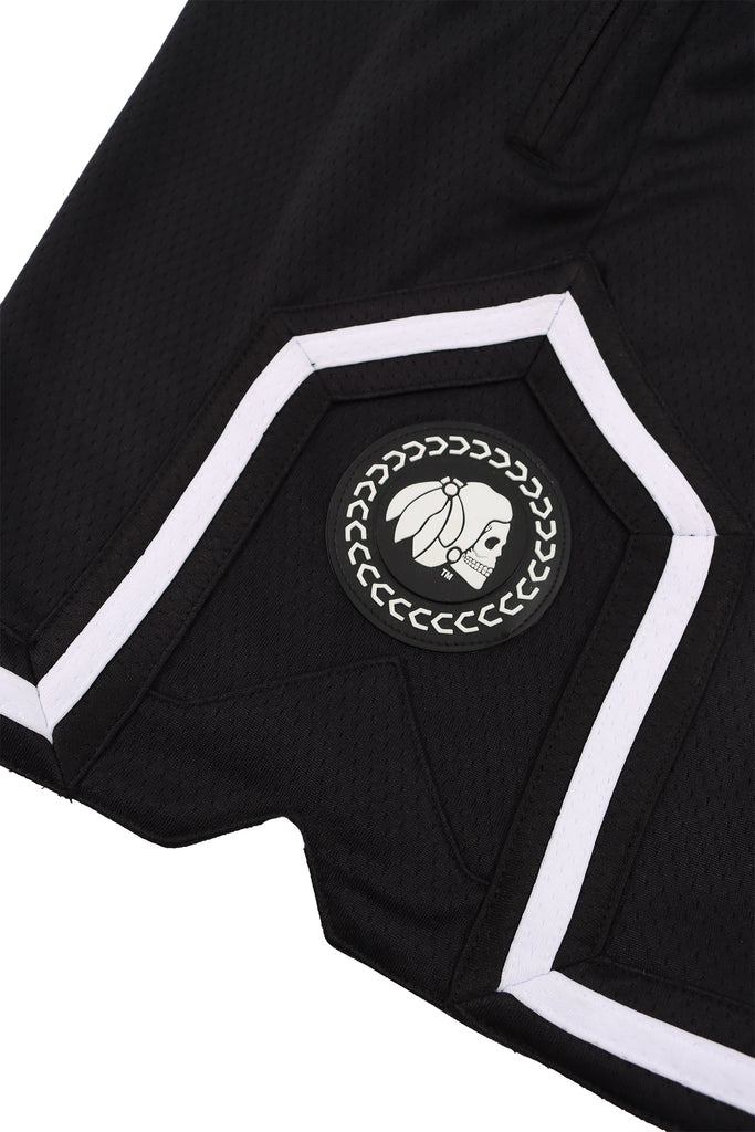 "ICON" BLACK MESH TRACK SHORTS