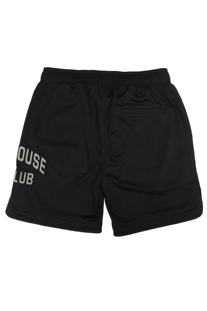 "ANTI CLUB" BLACK MESH TRACK SHORTS