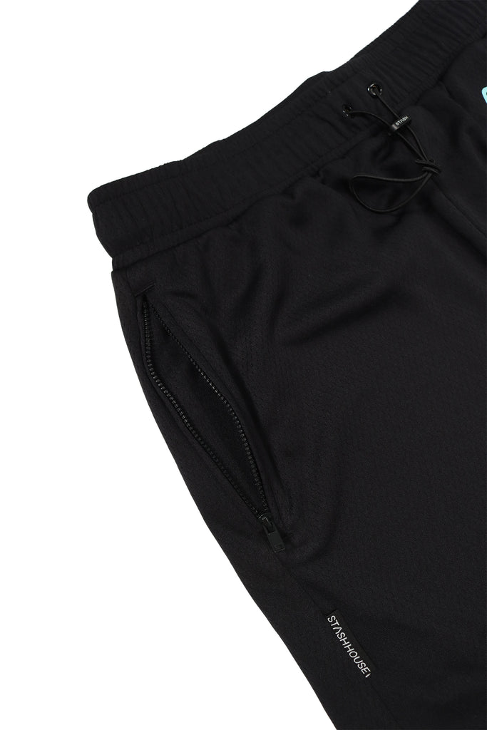 "AUTOGRAPH" BLACK MESH TRACK SHORTS