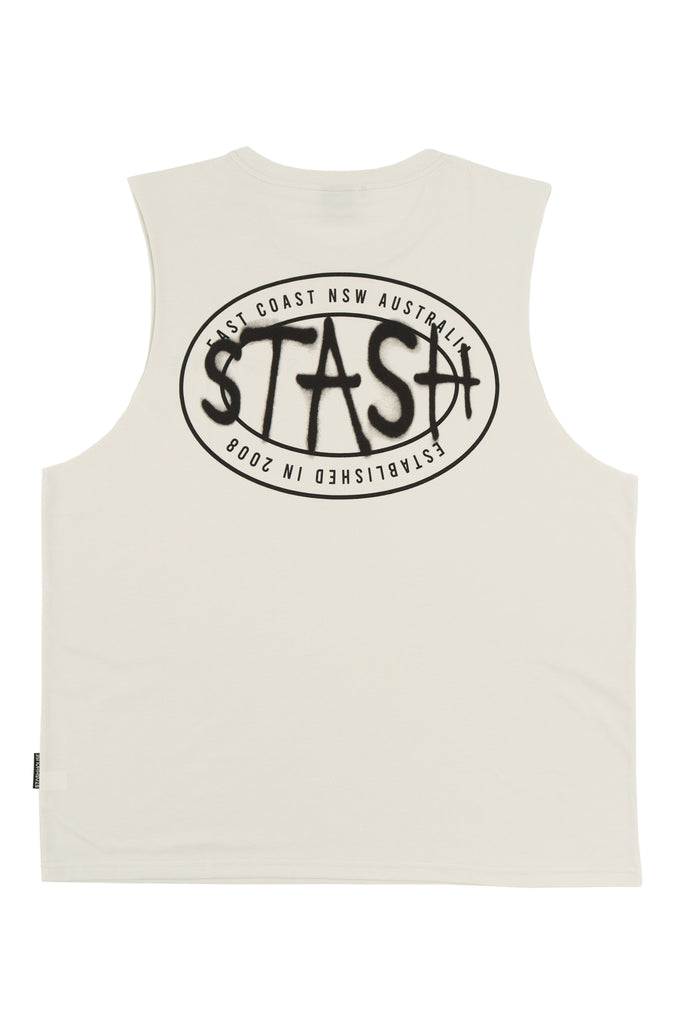 "EAST COAST" SILVER MUSCLE TEE