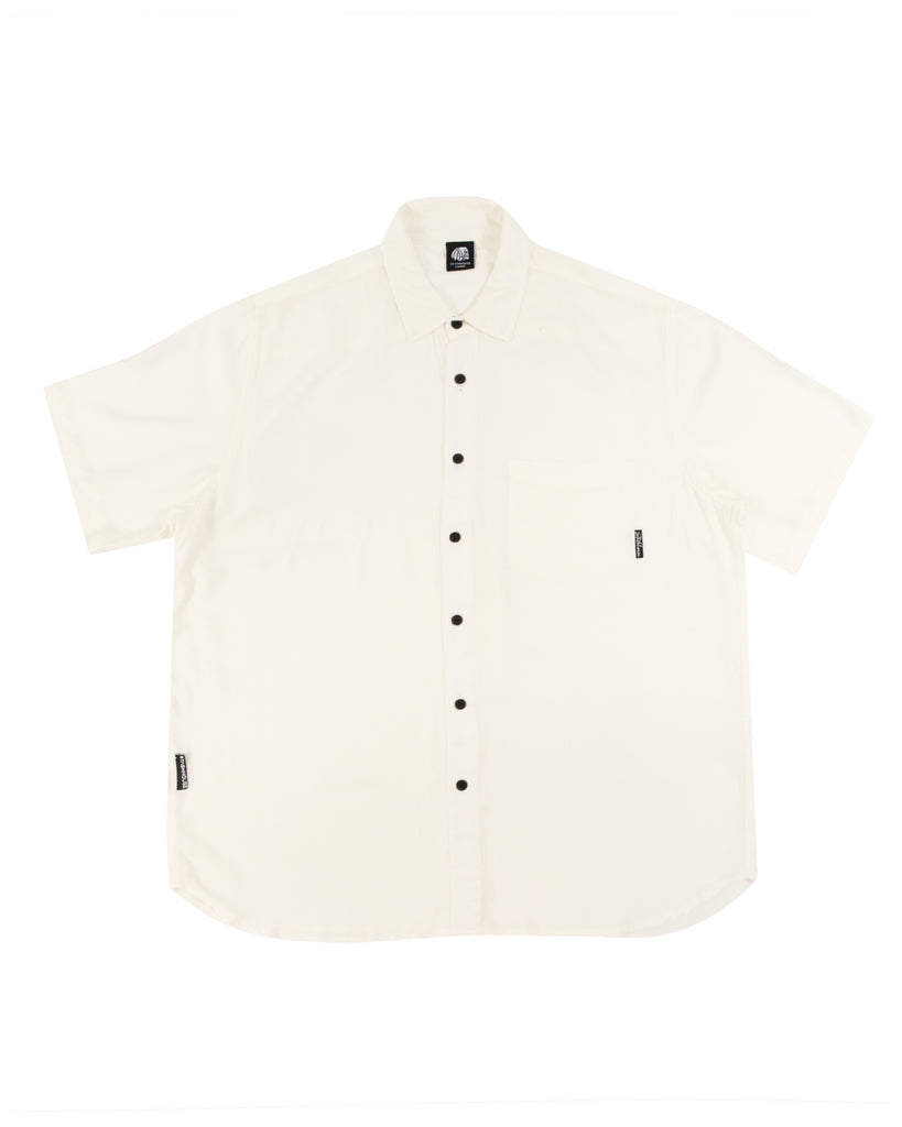 "PARTY" WHITE RAYON BUTTON UP