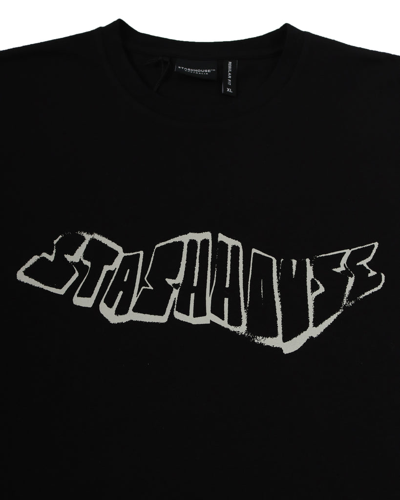 "SCRIBBLE" BLACK REGULAR TEE