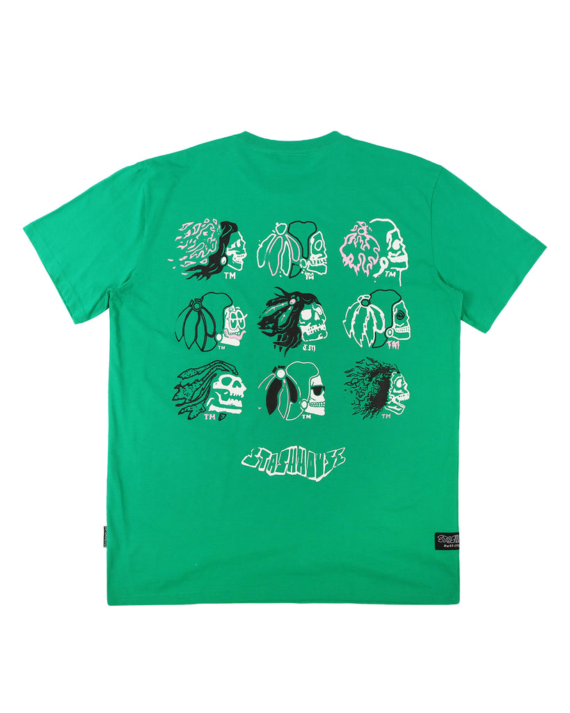 "SCRIBBLE" GREEN REGULAR TEE