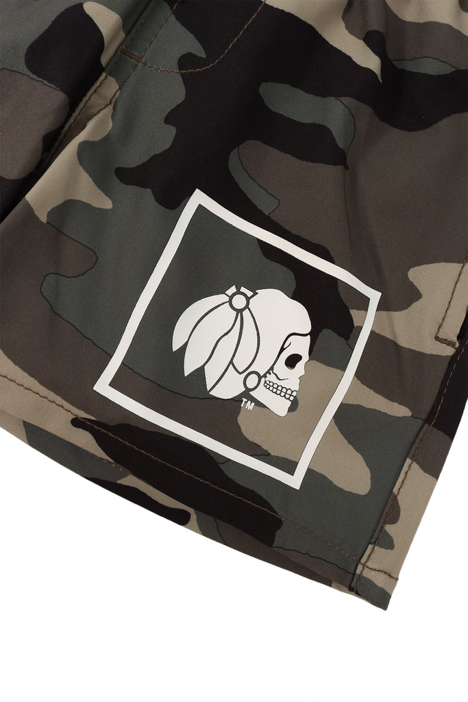 "BOXED" CAMO TODDLER BEACH SHORTS