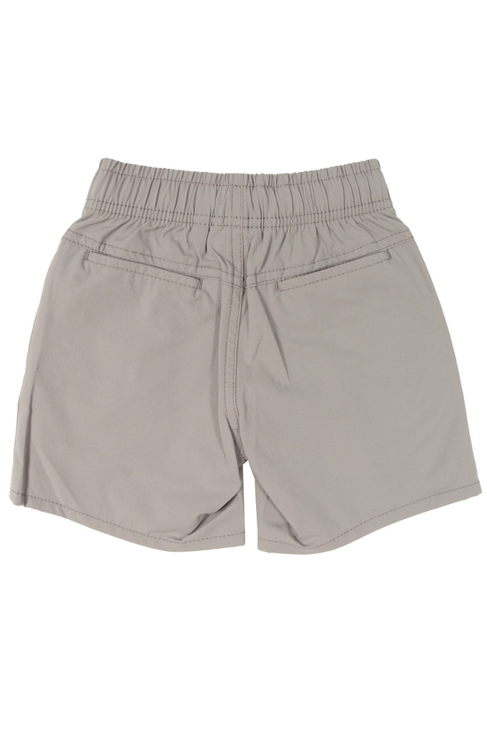 "BOXED" SILVER TODDLER BEACH SHORTS