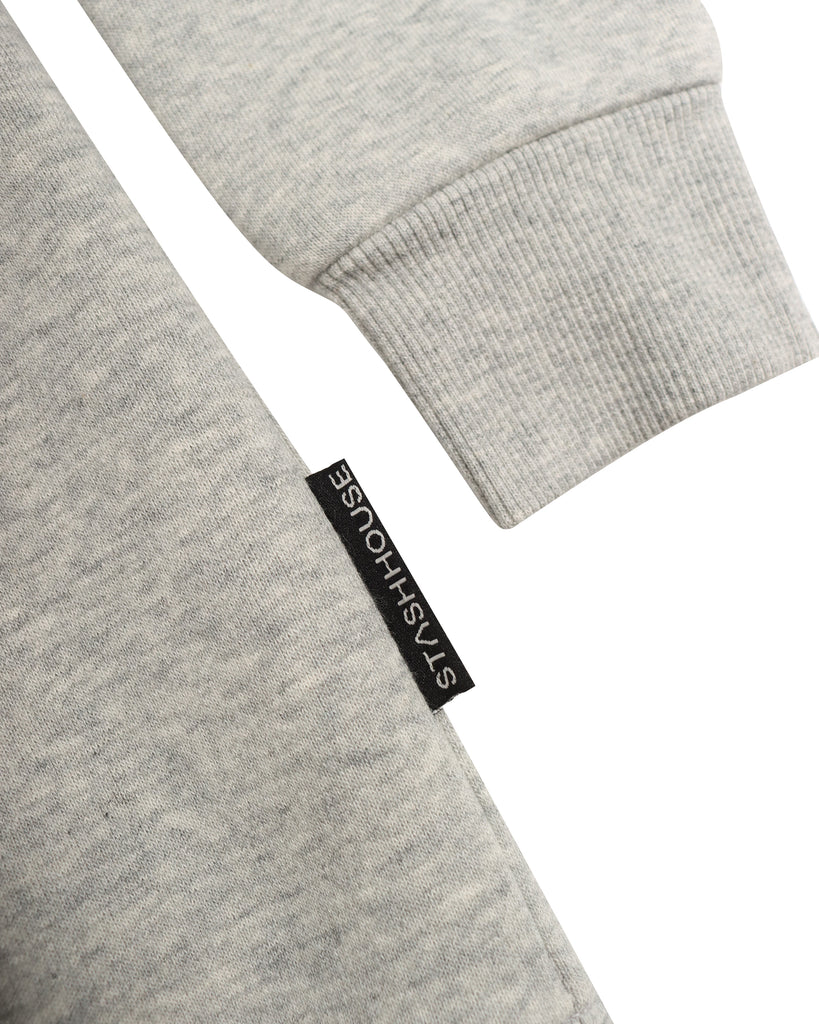 "MONOGRAM" GREY MARLE TODDLER PULL OVER HOOD