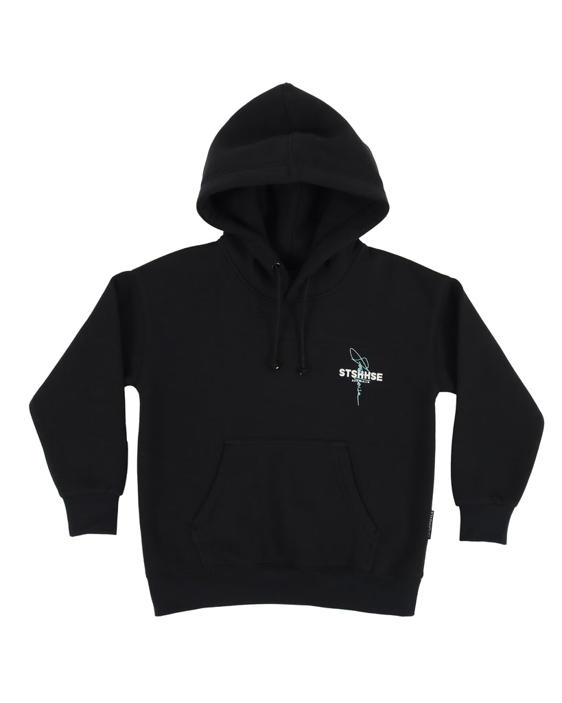 "SIGNATURE" BLACK TODDLER PULL OVER HOOD