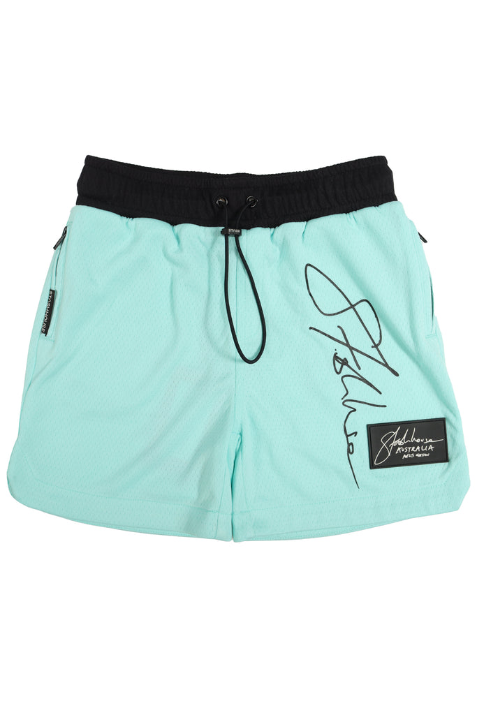 "AUTOGRAPH" BAHAMAS MESH YOUTH TRACK SHORTS