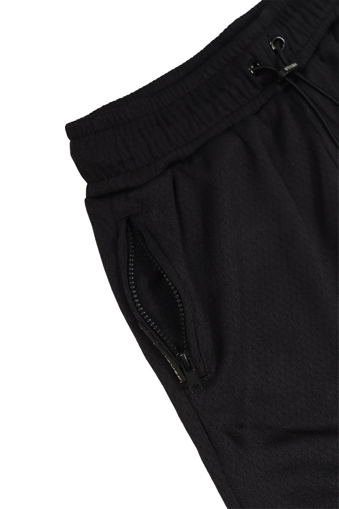 "AUTOGRAPH" BLACK MESH YOUTH TRACK SHORTS