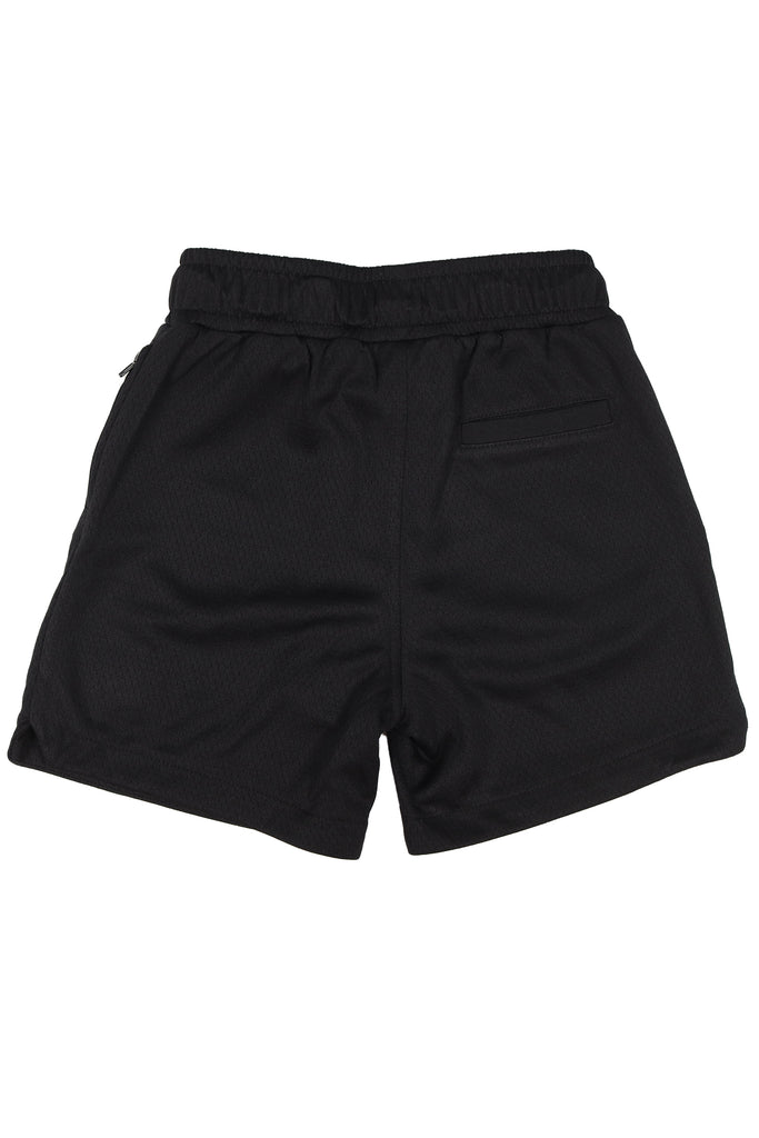 "AUTOGRAPH" BLACK MESH YOUTH TRACK SHORTS