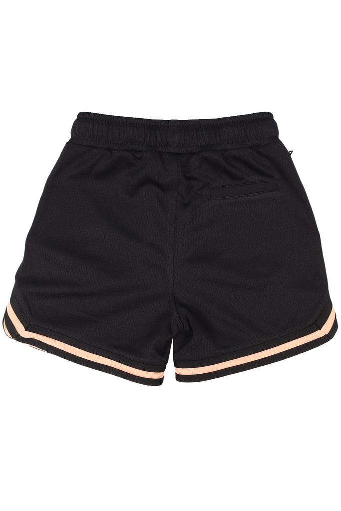 "HIGH SPEED" BLACK MESH YOUTH TRACK SHORTS