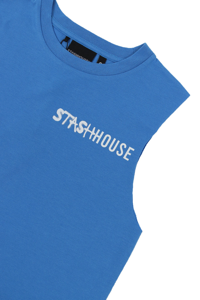 "EAST COAST" COBALT TODDLER MUSCLE TEE