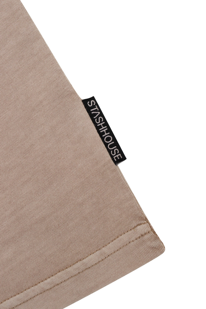 "VERSA" WASHED TAUPE TODDLER MUSCLE TEE