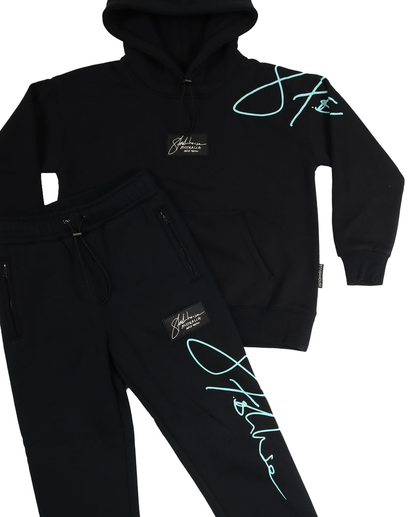 "AUTOGRAPH" BLACK TODDLER TRACK PANTS