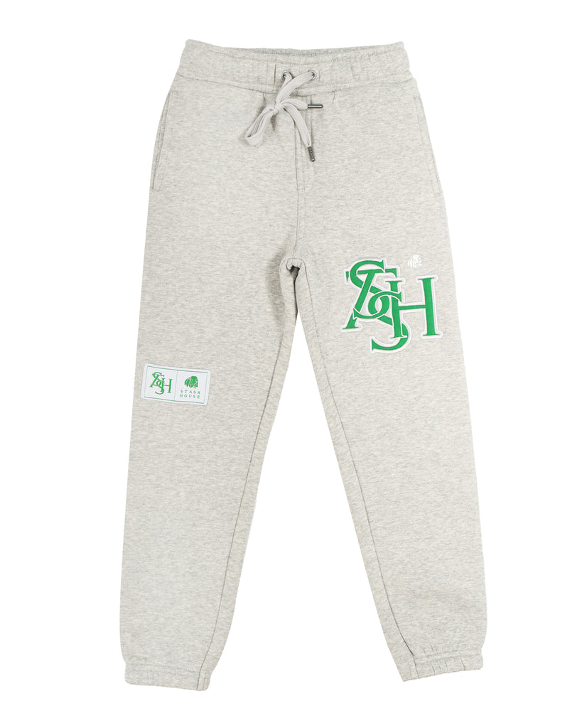 "MONOGRAM" GREY MARLE TODDLER TRACK PANTS