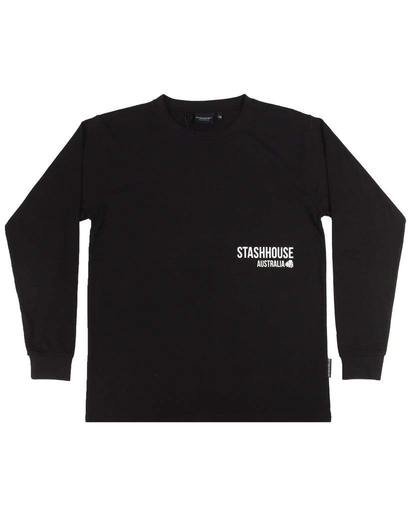 “EVERYDAY” BLACK YOUTH LONG SLEEVE TEE