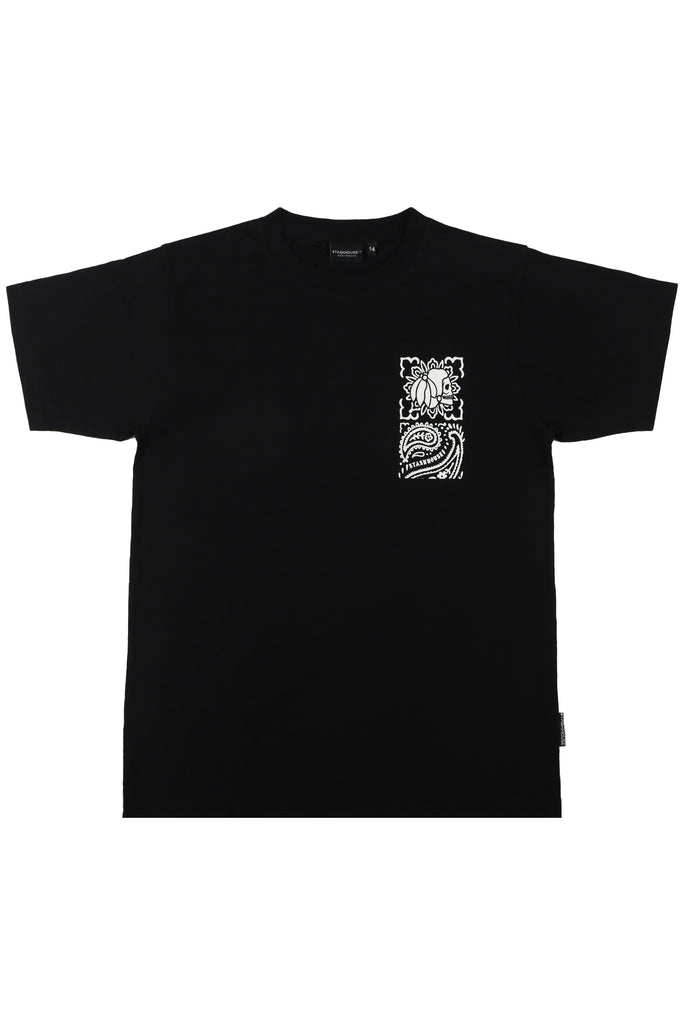 "BANDANA" BLACK YOUTH TEE