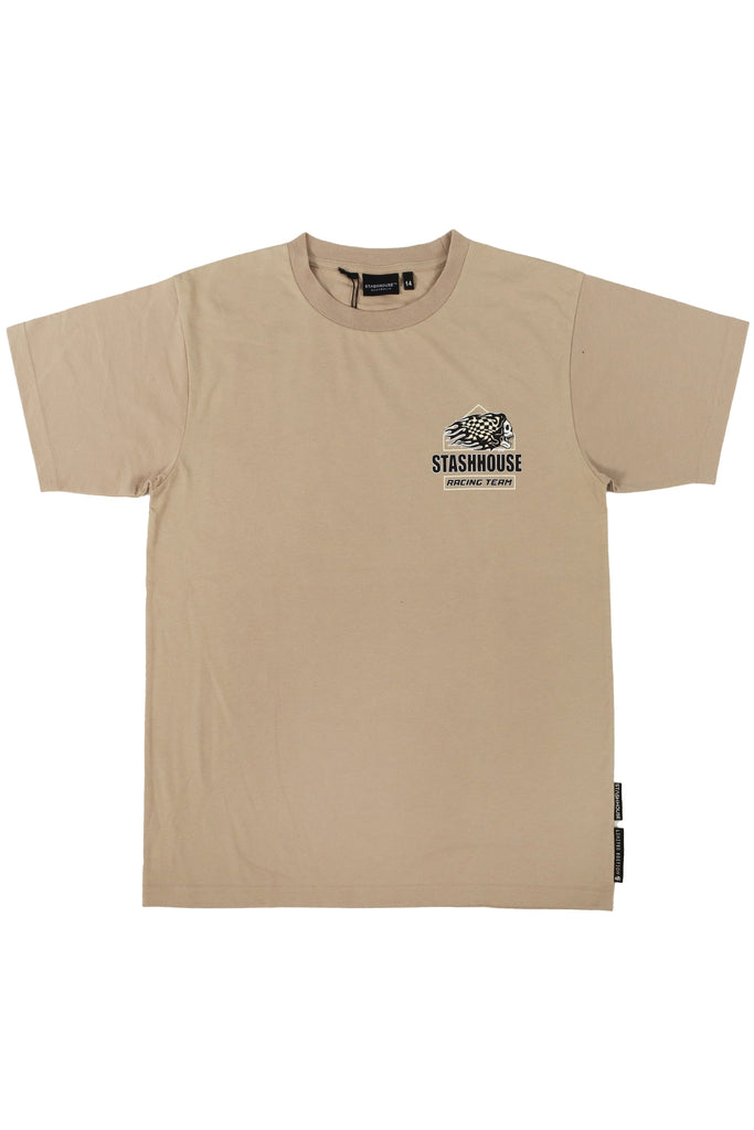 "FUEL" TAUPE YOUTH TEE