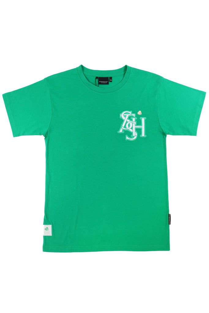 "MONOGRAM" GREEN YOUTH TEE