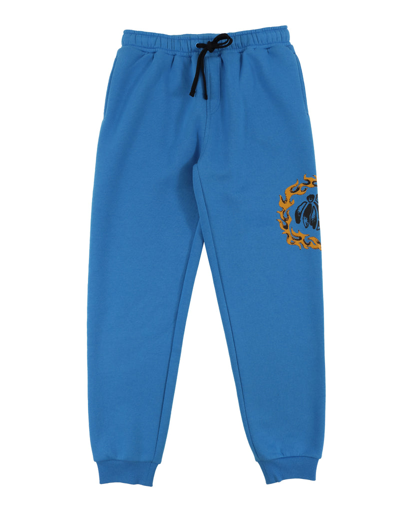 "FLARE" COBALT YOUTH TRACK PANTS