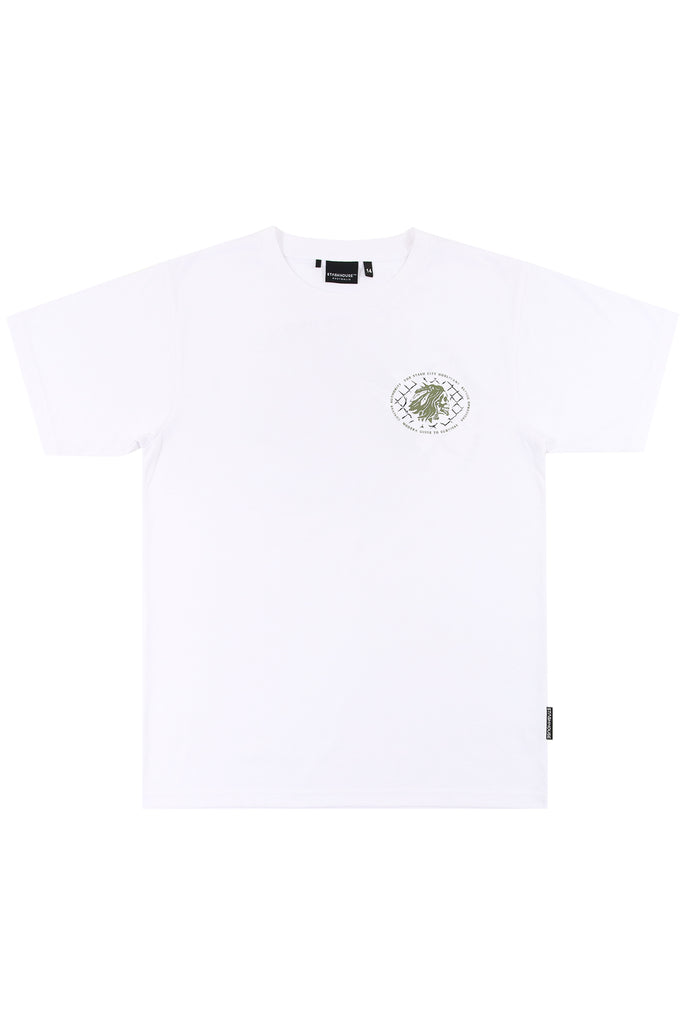 "SURVIVAL" WHITE YOUTH TEE